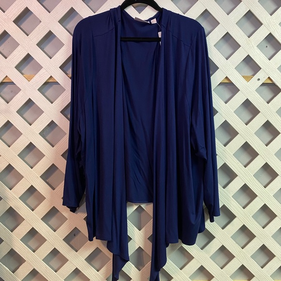 Belle by Kim Gravel Plus Rayon Spandex Shrug Twilight 4X - Picture 2 of 6